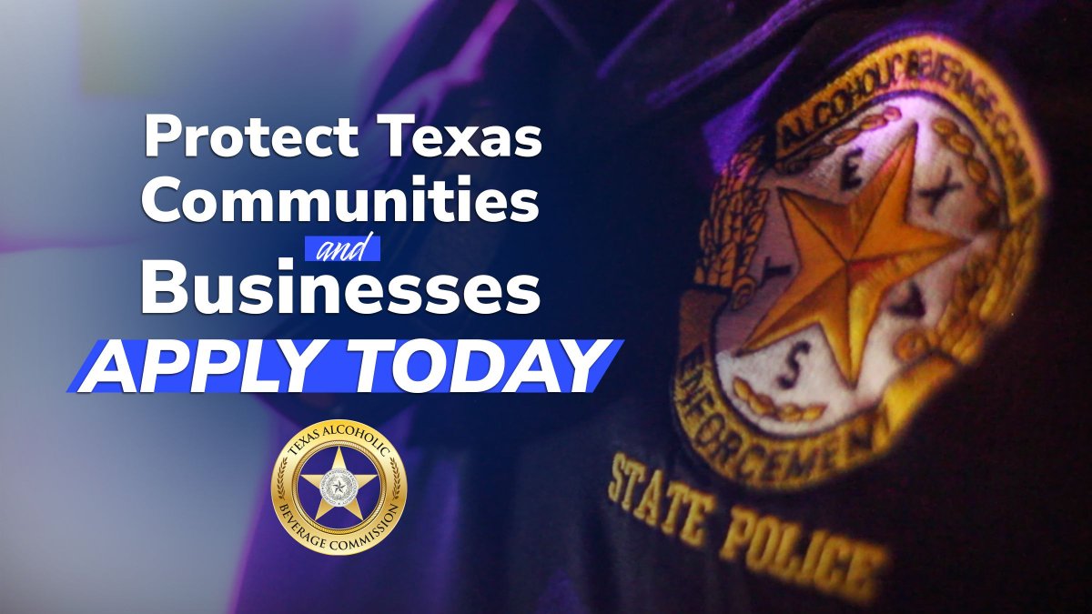Join TABC's Enforcement Division, and help us protect Texas communities and businesses. Discover what it means to be a TABC agent: buff.ly/M299KJc

Apply for a career today: buff.ly/dSkqUjN