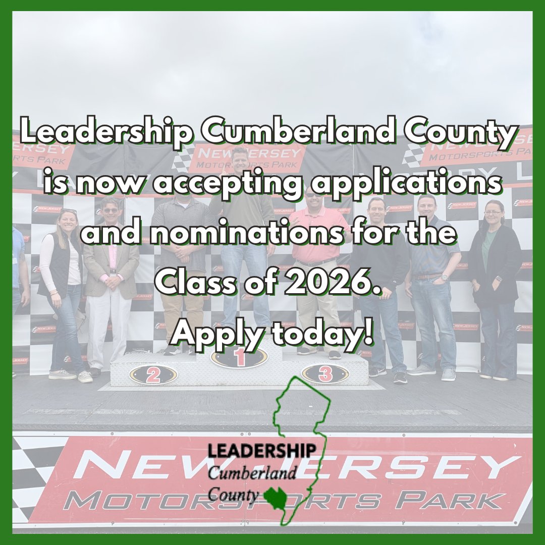 Calling all Cumberland County Leaders‼️Leadership Cumberland County is now accepting applications and nominations for the Class of 2026. Apply today! Visit theauthoritynj.com/lcc to learn more!🌟