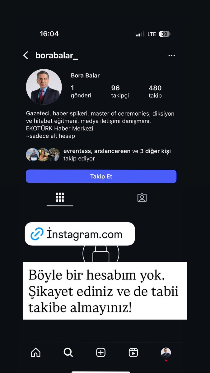 Bora Balar (@borabalar) on Twitter photo Dolandırıcıların tuzağına düşmeyin. Böyle bir instagram hesabım yoktur. Ekonomi gazetecileri yatırım tavsiyesi vermez, portföy oluşturmaz, insanlardan komisyon talep etmez. borabalar_ takma isimli hesapla hiçbir bağım yoktur. Dolandırıcıların tuzağına düşmeyin. Böyle bir instagram hesabım yoktur. Ekonomi gazetecileri yatırım tavsiyesi vermez, portföy oluşturmaz, insanlardan komisyon talep etmez. borabalar_ takma isimli hesapla hiçbir bağım yoktur.