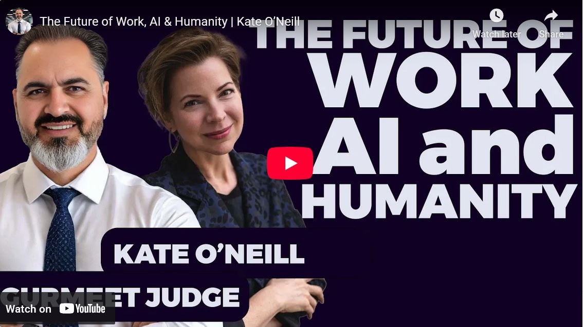 gurmeet_judge's tweet image. The Future of Work, AI &amp;amp; Humanity | Kate O’Neill youtu.be/B8SdYJAj5Zw?si… via @YouTube