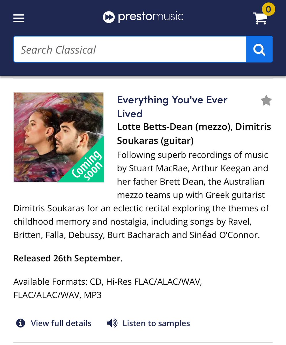 Thank you SO much <a href="/PrestoMusicCom/">Presto Music</a> for including ‘everything you’ve ever lived’ in upcoming Autumn highlights! 
<a href="/delphianrecords/">DELPHIAN</a> 
Pre-order here: prestomusic.com/classical/prod…