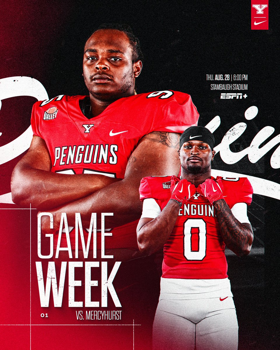 Youngstown State Football (@ysufootball) on Twitter photo It's time to kick the 2๏ธโฃ0๏ธโฃ2๏ธโฃ5๏ธโฃ season off at ๐ โผ
We entertain the Lakers on Thursday night in the season opener! ๐ง๐
#GoGuins It's time to kick the 2๏ธโฃ0๏ธโฃ2๏ธโฃ5๏ธโฃ season off at ๐ โผ
We entertain the Lakers on Thursday night in the season opener! ๐ง๐
#GoGuins