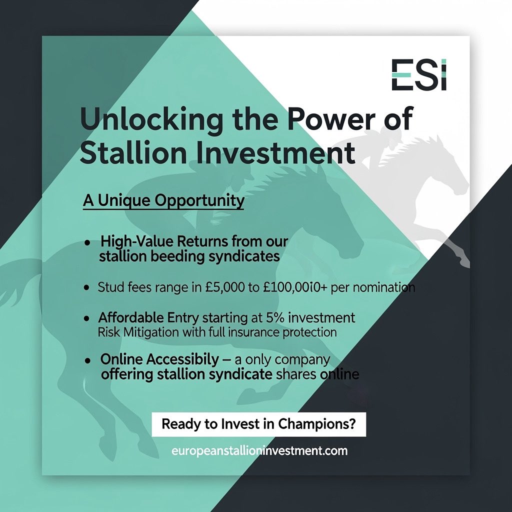 StallionInvest2's tweet image. European Stallion Investment Ltd - The Vision and Reality

Welcome…..

Unlocking the Power of Stallion Investment: A Unique OpportunityIn the world of thoroughbred racing and breeding, opportunities like this don&apos;t come around often. As the Director of European Stallion…