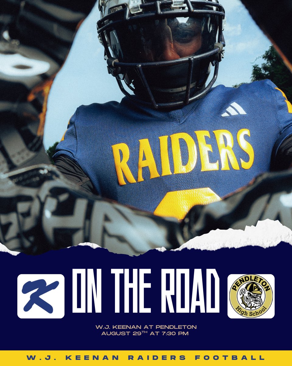 🚍🏈 ROAD TRIP FRIDAY 🏈🚍

Clear your schedule for Friday Night! 

Your Raiders hit the road this week to take on Pendleton! 

Let’s bring the energy, the fight, and Raider pride with us! 🔵💛

#RaiderNation| #FridayNightLights | #RoadRaiders | #RaidersTravelDeep