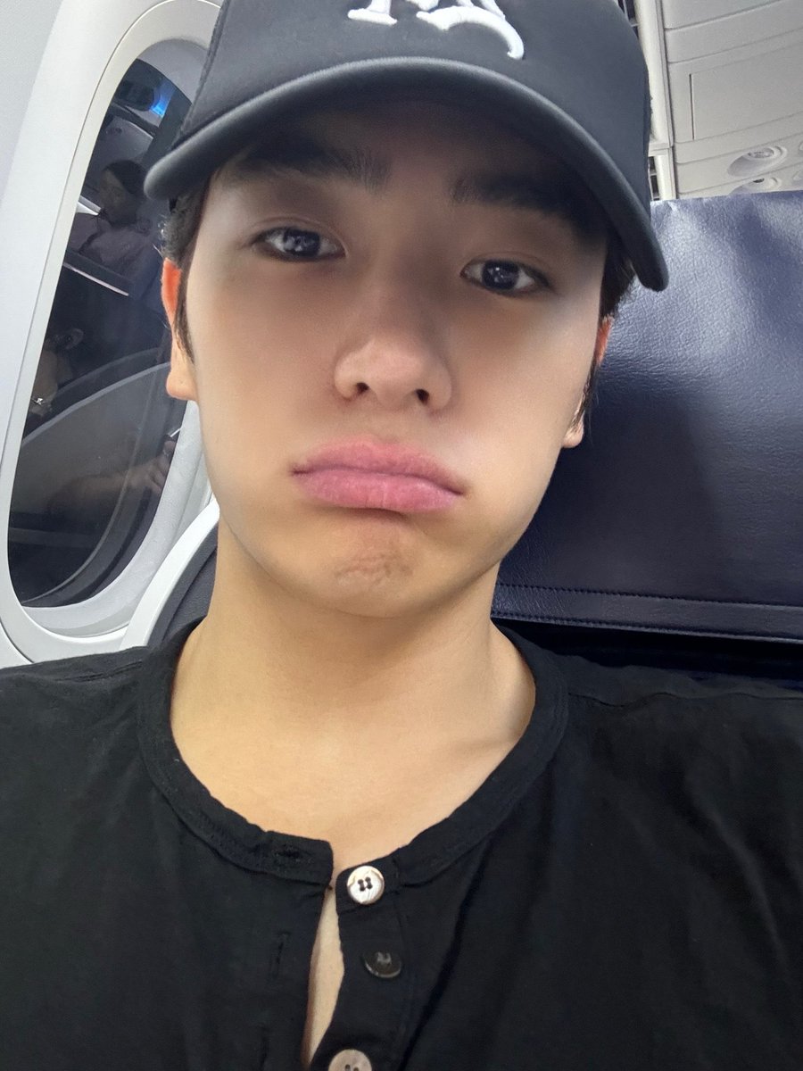 begging for a kiss with his chapped lips