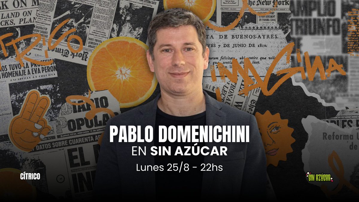 CÍTRICO (@mediocitrico) on Twitter photo 🍊 HOY en Sin Azúcar
PABLO DOMENICHINI: Diputado | <a href="/pmdomenichini/">Pablo Domenichini</a>
📲No te lo pierdas!
youtube.com/live/LcA6TdAWi… 🍋 🍊 HOY en Sin Azúcar
PABLO DOMENICHINI: Diputado | <a href="/pmdomenichini/">Pablo Domenichini</a>
📲No te lo pierdas!
youtube.com/live/LcA6TdAWi… 🍋