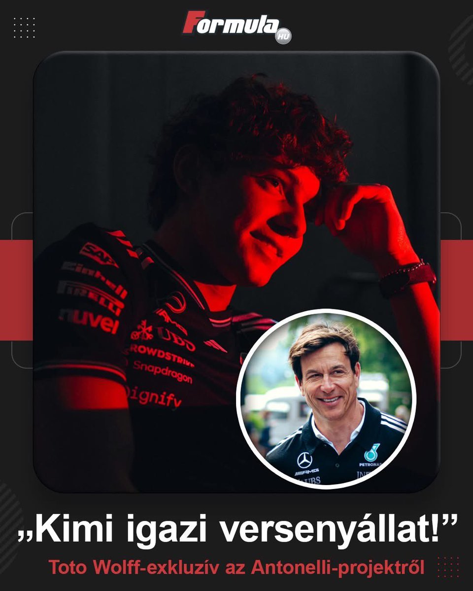 ⚠️❗️„He's a young racing animal!” 2nd part of <a href="/Formula_pont_hu/">Formula.hu</a>’s exclusive interview with Toto Wolff: the <a href="/MercedesAMGF1/">Mercedes-AMG PETRONAS F1 Team</a> boss shares fascinating details about Kimi Antonelli who turned 19 today. Tanti auguri! More (in 🇭🇺) 👇

formula.hu/formulaplusz/2…

#KimiAntonelli #TotoWolff #F1