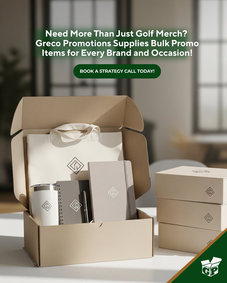 GlobalGolfEvent's tweet image. Need more than just golf merch? We’ve got a full lineup! From corporate giveaways and onboarding kits to event swag and branded apparel, Greco Promotions helps you bring your brand to life—anywhere, not just on the green. 

#CorporateMerchandise #BrandedGiveaways #GrecoPromotions