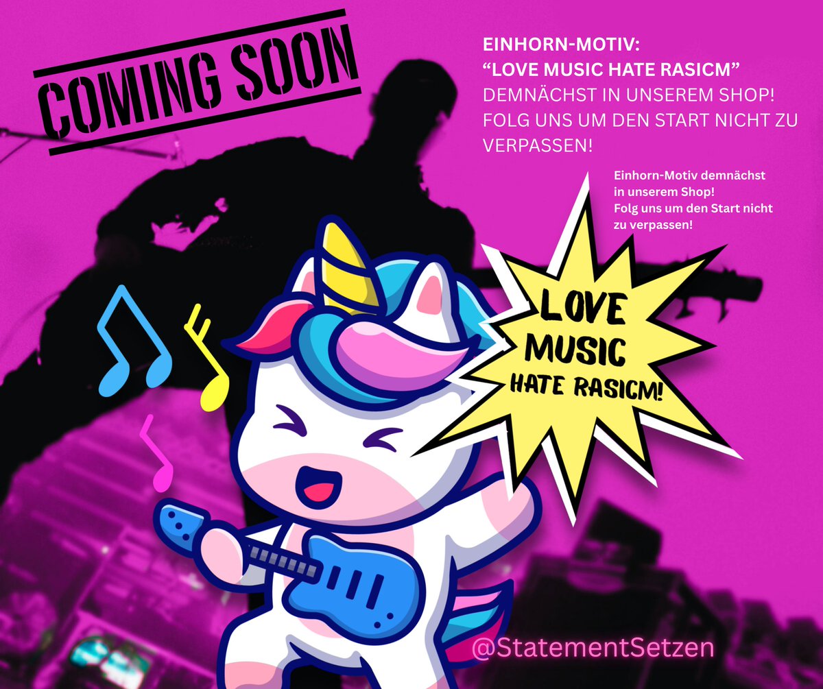 Moin Welt! #RockgegenRechts in Düsseldorf war der Hammer darum erwartet euch in kürze ein neues Statement Motiv im Shop, freut euch drauf u. nutzt für Erstbestellungen unseren #Rabattcode!⬇️ statement-setzen.de Bleibt stabil euer #StatementSetzen Team 👊✌️ #gegenhassundhetze