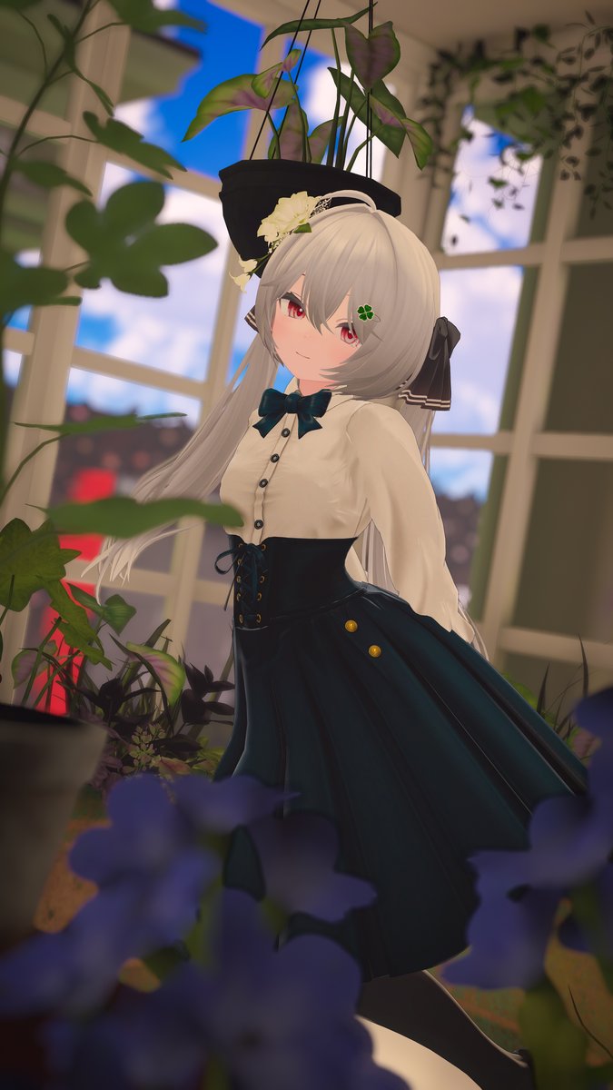 chitose2023's tweet image. おはようございます🍀
わたしもスタッフをさせて頂いているイベント、百合喫茶の新ワールドで、お写真を撮ってきました！
とても素敵なワールドなので、興味があるかたは遊びに来て下さいね！
今日が佳い日になりますように...

World：百合喫茶
Author：YUI＊

#Gate_to_Lily
#WanderLand3D