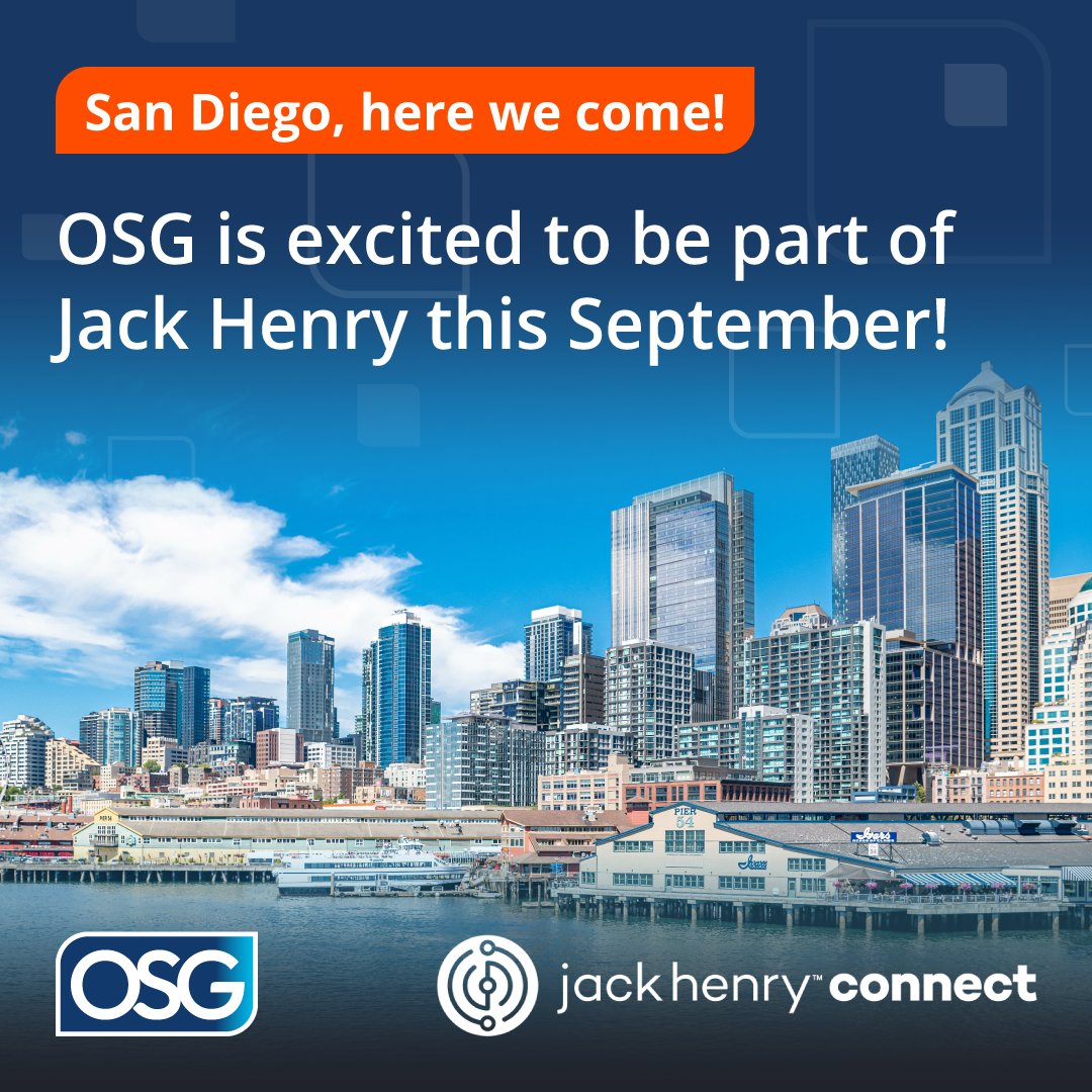 ConnectwithOSG's tweet image. 🌴San Diego, here we come! OSG is excited to be part of Jack Henry Connect, a major industry event, this September. We can’t wait to connect, share what’s new, &amp;amp; show how our solutions are helping credit unions strengthen member communications &amp;amp; engagement.  #OSG #JackHenry #CCM