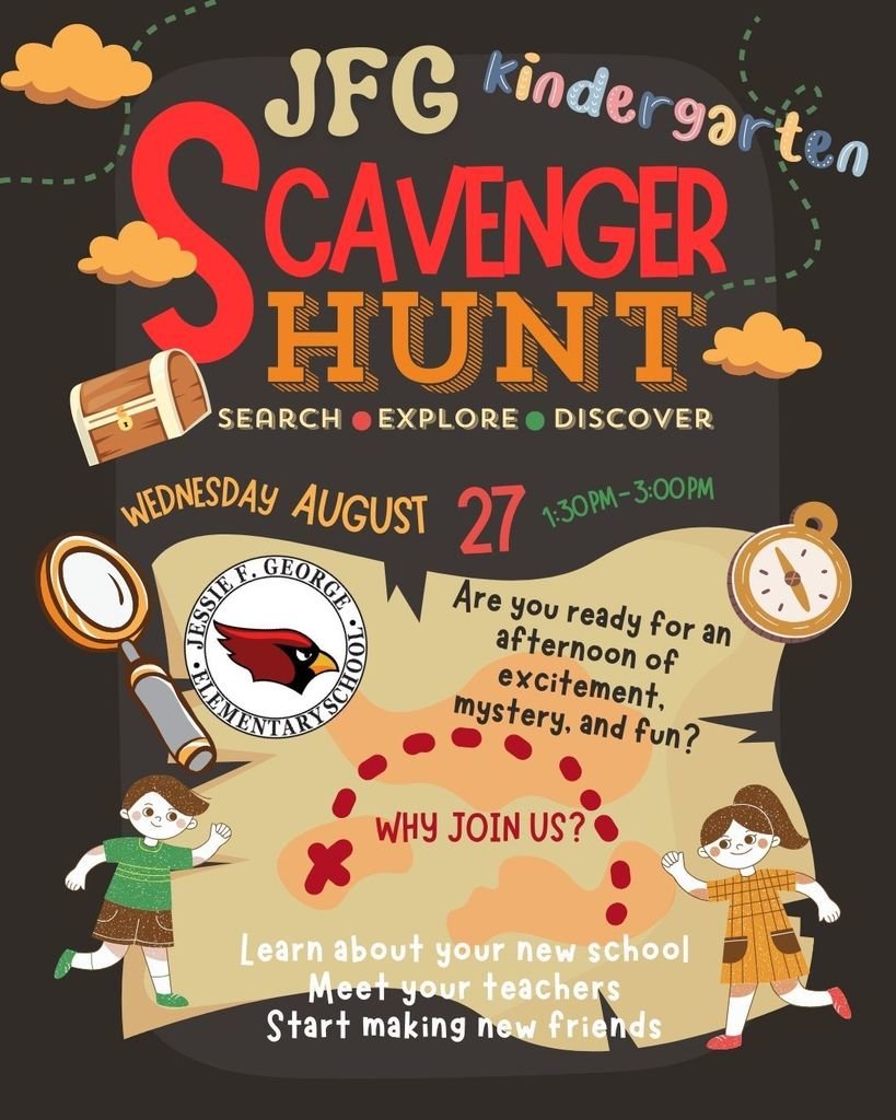 Exciting news for all Kindergartners and new JFG students! We can't wait to welcome you!