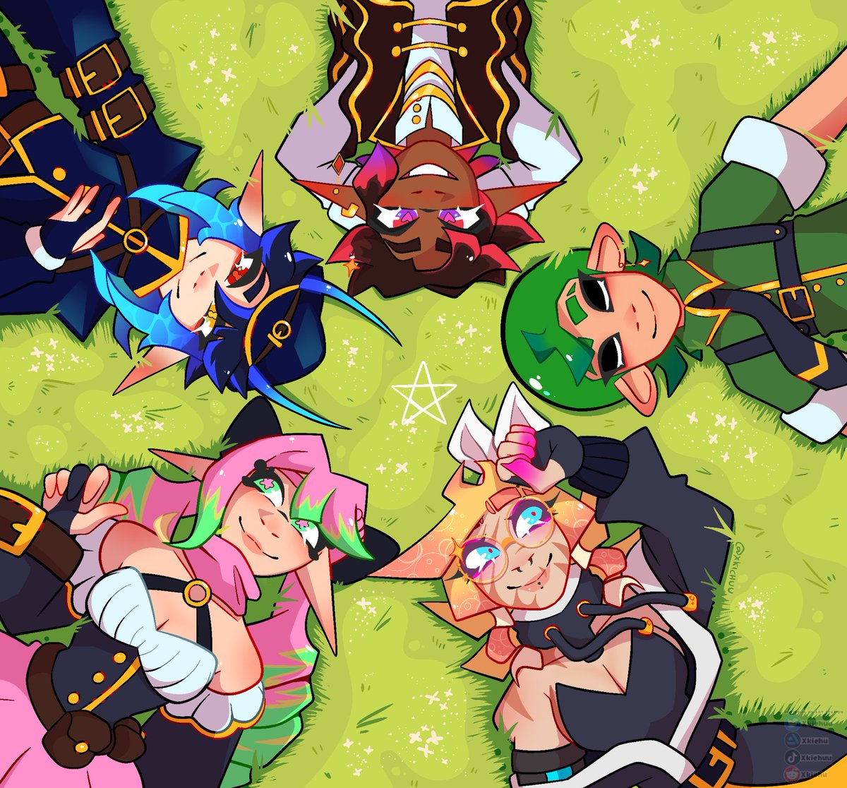 Happy 6 years to DTA!
I love my best friends 
💚💛🩷💙💜
#splatoon #splatoon3