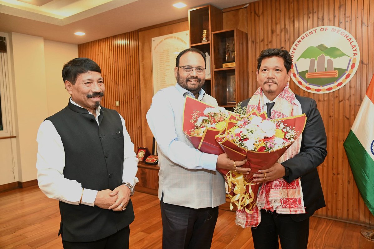 ATULBORA2's tweet photo. I had the privilege of leading an Asom Gana Parishad (AGP) delegation to pay a courtesy call on the popular leader, National People’s Party (NPP) President and Hon’ble Chief Minister of Meghalaya, Shri @SangmaConrad ji, in Shillong this evening.

I was accompanied by Hon’ble AGP Working President & Minister Shri @keshab_mahanta, senior AGP leader & Lok Sabha MP Hon’ble Shri Phani Bhusan Choudhury, and AGP General Secretary & Rajya Sabha MP Hon’ble Shri Birendra Prasad Baishya. Senior leader of the @nppmeghalaya Shri James Sangma ji was also present.

Assam and Meghalaya share a unique bond of friendship that goes back several decades, rooted in our shared history, culture, traditions, and people-to-people ties. The AGP and NPP too enjoy a relationship of mutual respect and understanding, built on the vision of strengthening regional identity and aspirations.

We in the AGP deeply value Hon’ble Meghalaya CM Shri Sangma ji’s goodwill towards Assam and its people. His sincere efforts in fostering unity, cooperation, and harmony between our two neighbouring states deserve special appreciation.

On this occasion, we extended a cordial invitation to him and the NPP leadership to join us in Guwahati on October 14 for the AGP Foundation Day celebrations.

Under the dynamic leadership of Shri Sangma ji, Meghalaya has been witnessing remarkable progress, peace, and prosperity. On behalf of the AGP, I conveyed our heartfelt wishes for his continued success in steering Meghalaya towards even greater heights, and also wished him good health, happiness, and long years of dedicated public service.
