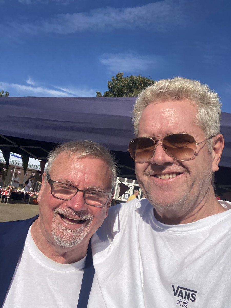 Years ago I met Gareth Hale (from Hale and Pace) at my local pub. A real gentleman, we chatted all night over many pints, though I’ll admit I didn’t remember much the next morning! 🍻

Today I got to meet the other half of the duo, Norman Pace, at Chislehurst &amp; West Kent Cricket