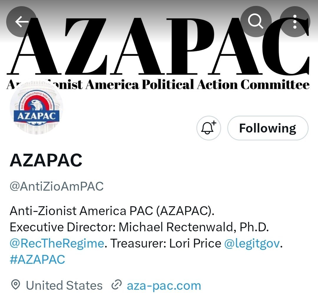 <a href="/shaunking/">Shaun King</a> Hey <a href="/shaunking/">Shaun King</a> There is a new Anti-Zionist PAC <a href="/AntiZioAmPAC/">AZAPAC</a>  - The Anti-Zionist America PAC (AZAPAC) is dedicated to removing Zionist control from the U.S. government at the local, state, and federal levels.