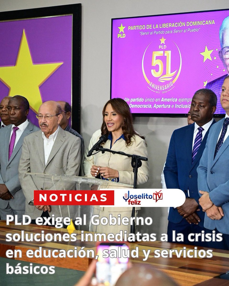 .<a href="/PLDenlinea/">PLD</a> exige al Gobierno soluciones inmediatas a la crisis en educación, salud y servicios básicos joselitotv.com.do/pld-exige-al-g…