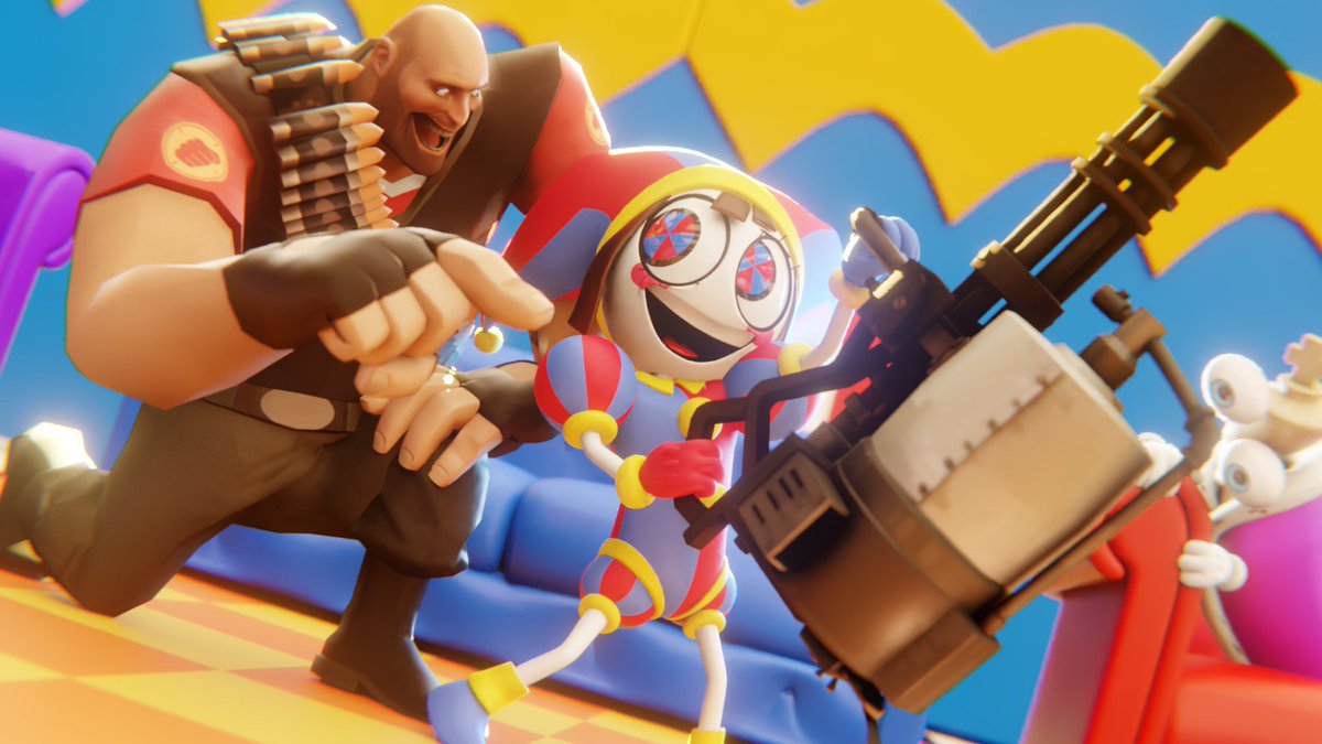 I might've accidentally made Heavy and Pomni buddies with this one