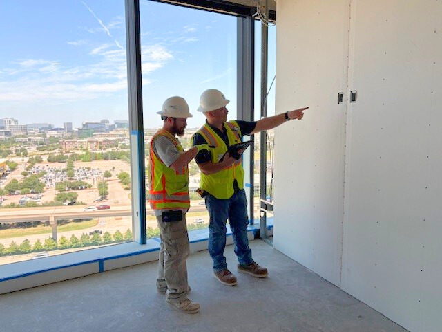 pbi_dfw's tweet photo. A number of things go into keeping a project on track &amp; with safety kept as a top priority – &amp; Parker Amy, Superintendent extraordinaire, always leads with precision and purpose. Just recently, he strategized with our electrical subcontractor onsite for all electrical components. https://t.co/DJScu469Ah