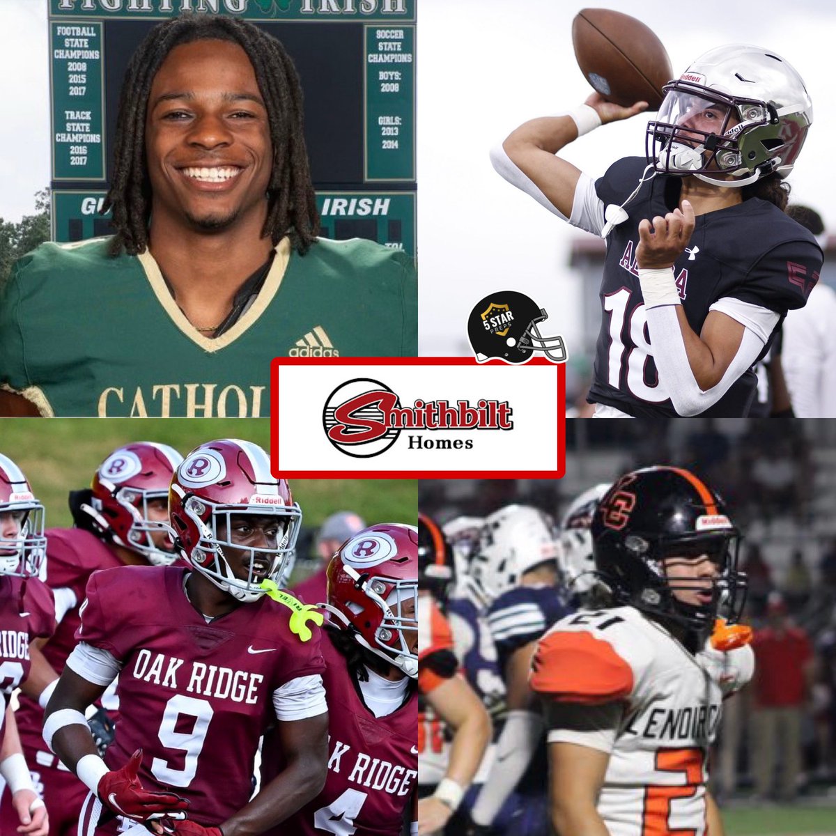 🏆 PLAYER OF THE WEEK 🏆 
built by <a href="/SmithbiltHomes/">Smithbilt Homes</a>

Vote at 5StarPreps.com until 3 PM on WEDNESDAY. Scroll down the homepage to find voting. 

CANDIDATES: Chaz Smith (Catholic), Thomas Manu (Alcoa), Ja’Rell Jemerson (Oak Ridge), Caden Jay (Lenoir City).