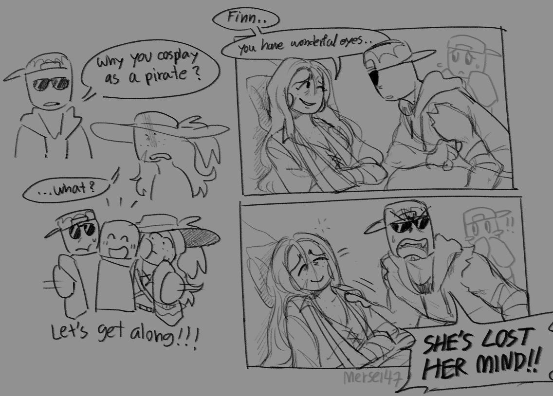 finn x calypso ship idea. Their dynamic is totally made up from me but I think it can work