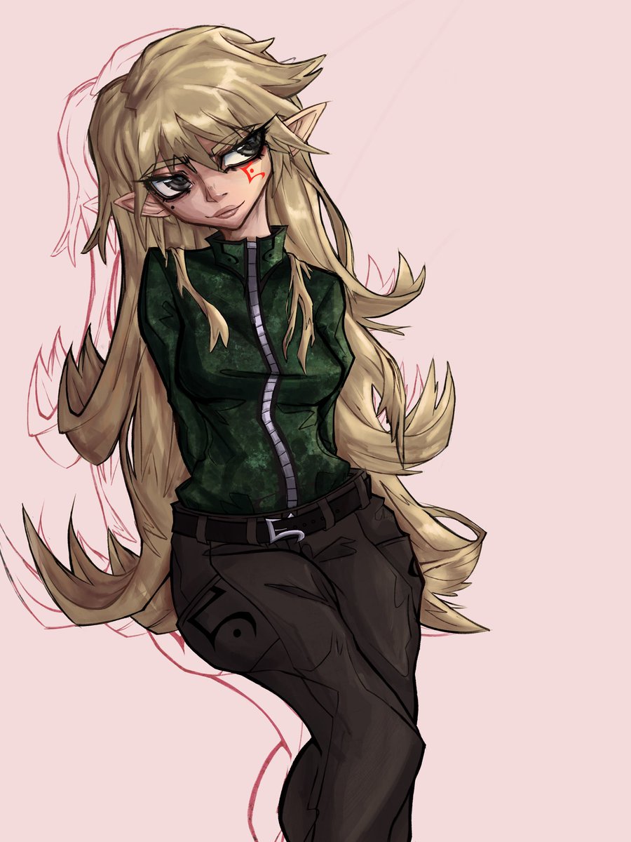 drew @/CrashIllust's oc for da oc round robin👍😀