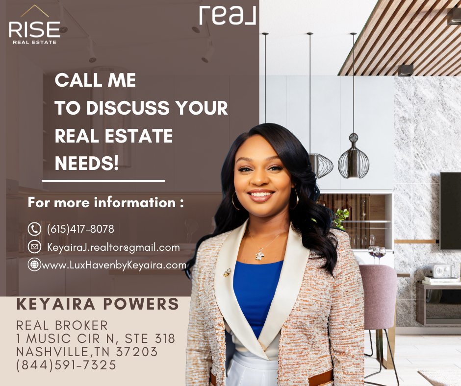 KeyairaThe's tweet photo. 🏡✨ Ready to find your dream home or sell your current one?
I’m here to guide you every step of the way.

📲 Contact me today for all your real estate needs! https://t.co/LsfKod8bs4