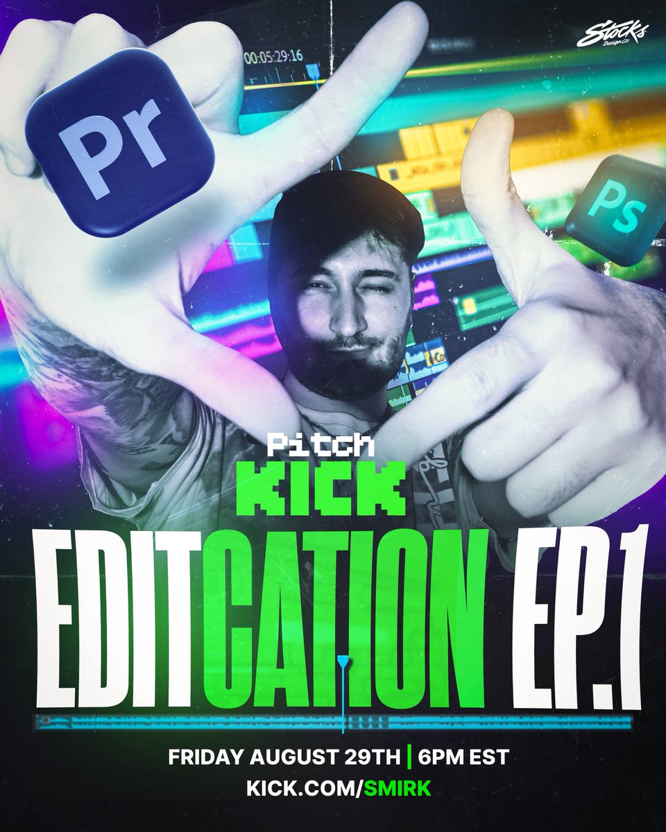 THE BIG ANNOUNCEMENT IS HERE!!!!

EDITcation EP.1 IS GONNA BE ON THE FRONT PAGE OF KICK THIS FRIDAY for #PitchKICK 

Thank you to everyone who showed interest in learning more about editing your own content. Now is your time to do so!

Lesson 1 starts Friday @ 6pm EST!!!
