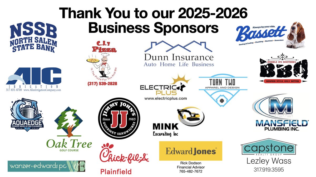 We love and appreciate our business sponsors!  #GOCADETS