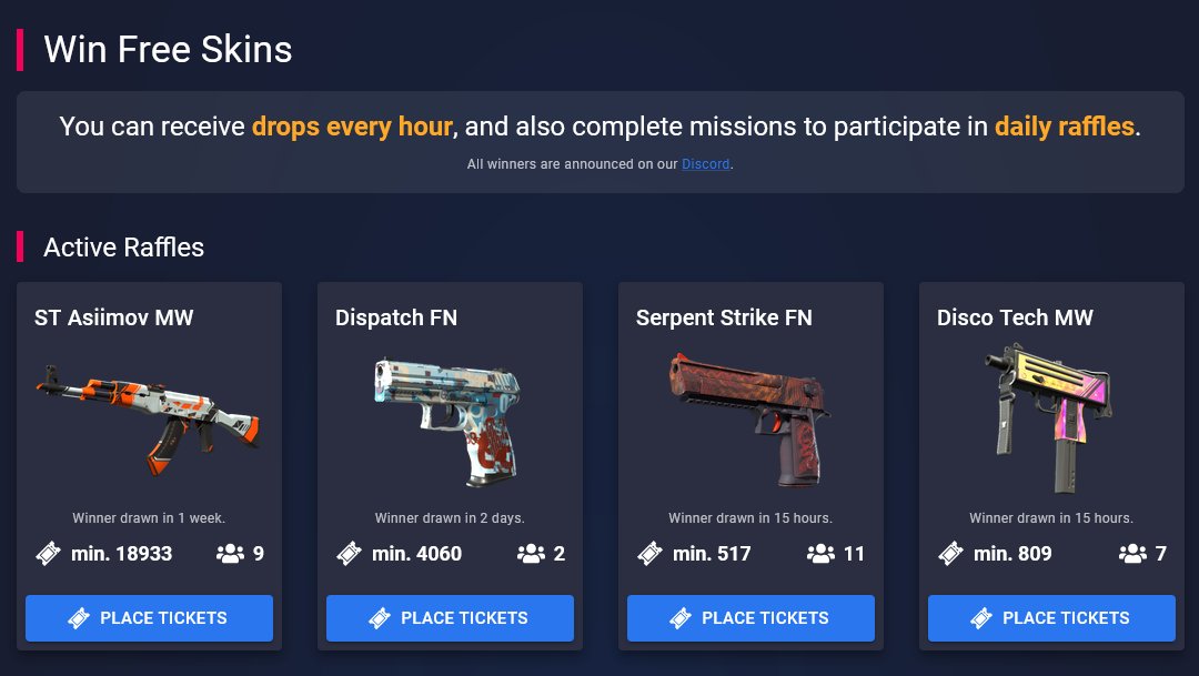 Looking for a new AK skin?

Play on our DM servers for your chance to win one!
You can also complete our daily missions to earn extra tickets.

Check it out:
🔗 pracc.com/play/free-skins