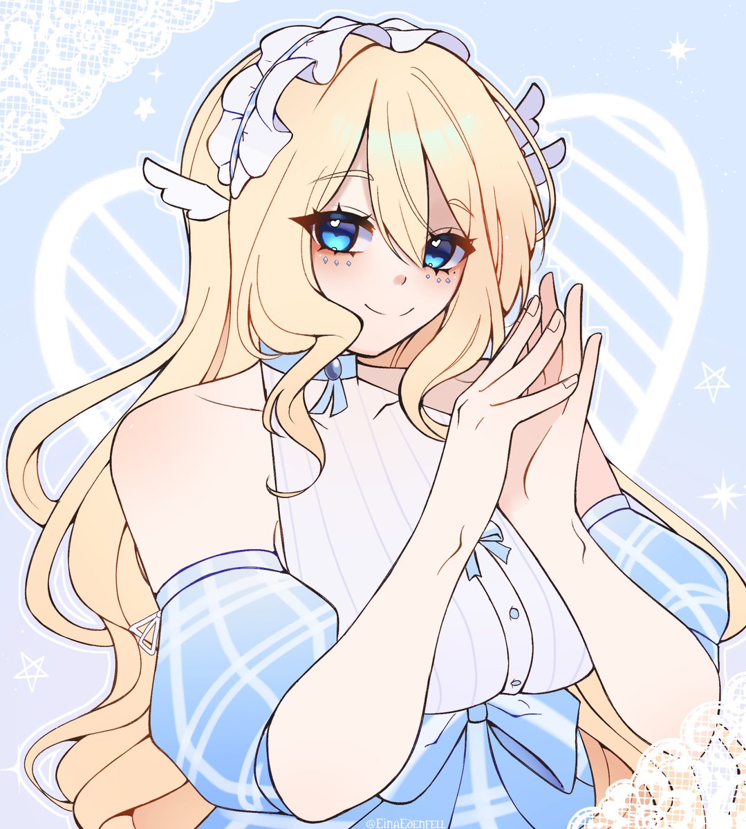 Art trade with <a href="/mapidraw/">ʚ mapi ɞ</a> 💙
Her oc Amelie is so pretty t//t) 💙