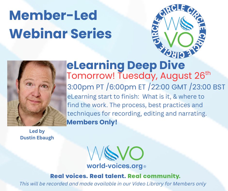 TOMORROW, take a deep dive into eLearning.
What is it? How to do it. Where to find the work? Dustin Ebaugh covers best practices and answers your questions.
Register here: us06web.zoom.us/meeting/regist…