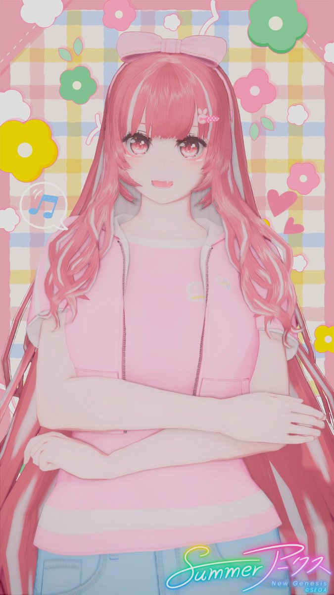 🌼💕🎵
#PSO2NGS__SS 
#メンテの日じゃないけどssを貼る 
#ma7ロゴ #OKUMONO