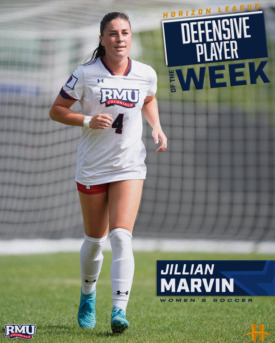 RMU Women's Soccer (@rmuwsoccer) on Twitter photo Earning some well-deserved recognition! β¨ Congratulations to our captain, Jillian Marvin, on being named the <a href="/HorizonLeague/">Horizon League</a> Defensive Player of the Week!
π°: bit.ly/3UOn1YC
#BobbyMo #HLWSOC Earning some well-deserved recognition! β¨ Congratulations to our captain, Jillian Marvin, on being named the <a href="/HorizonLeague/">Horizon League</a> Defensive Player of the Week!
π°: bit.ly/3UOn1YC
#BobbyMo #HLWSOC