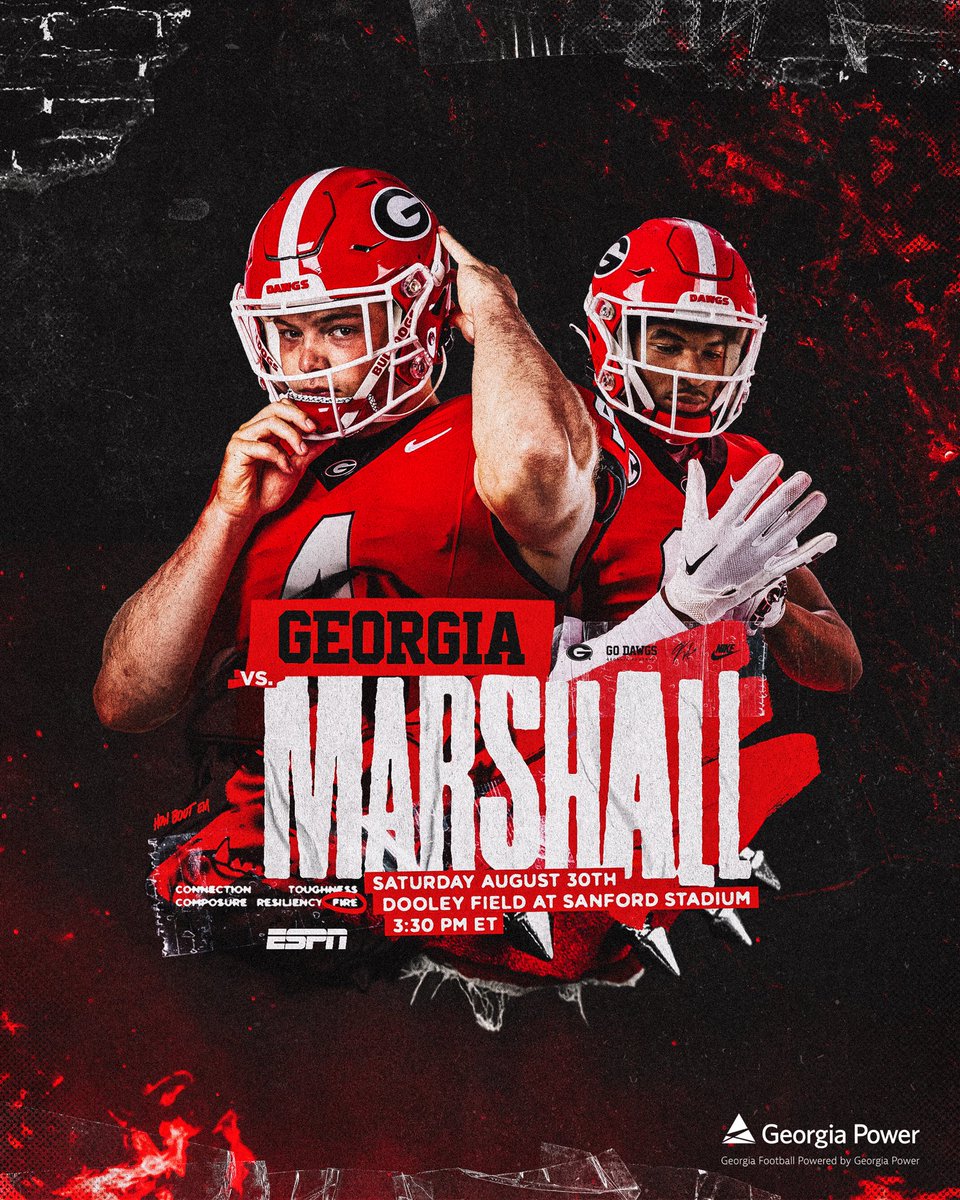 Back in Sanford Stadium this Saturday 🔥

🏈: vs. Marshall
📅: Saturday August 30 | 3:30PM ET
📺: ESPN

#GoDawgs | <a href="/GeorgiaPower/">Georgia Power</a>
