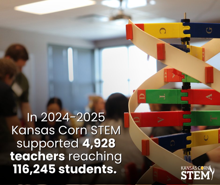 Kansas Corn STEM is growing bigger every year—and they broke records again last year! 🌽📚 We’re proud to support this program bringing ag education and STEM resources to PreK–12 classrooms across Kansas.

👉 Explore their new website: kansascornstem.com
👩‍🏫 Know a teacher?