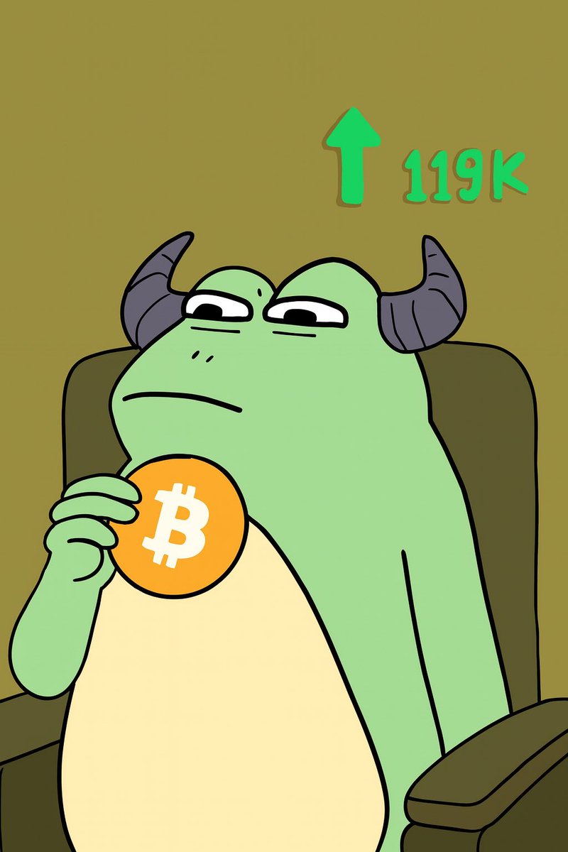 When Bitcoin hits $119K, even the frogs turn into bulls 🐂💸

#Bitcoin #BTC #Crypto #BullRun