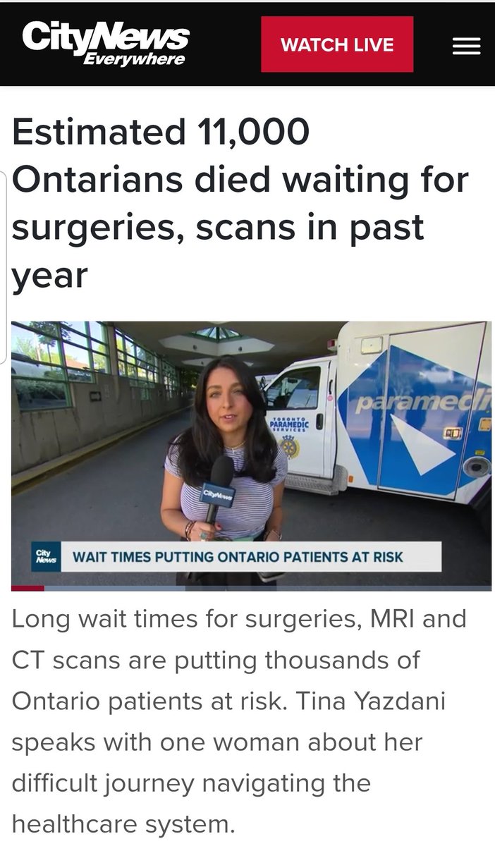 Freire1Pb's tweet photo. An estimated 11,000 patients in Ontario died waiting for surgeries, MRIs and CT scans as Ford said it was 'all a little bit of fun' suggesting suffering overflow patients attend an animal hospital for a MRI and CT scan. 
https://t.co/qbNCqwFRzQ https://t.co/WjA8wnqcyz
