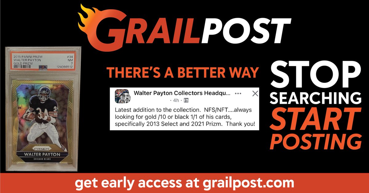 There’s a better way 👀
On GrailPost, buyers post what they’re chasing — and sellers bring the offers. No more buried WTBs. 🔥
⚡ Get early access → grailpost.com
#GrailPost #SportsCards #WalterPayton #CollectorsUnite #COLLECT #whodoyoucollect #thehobby