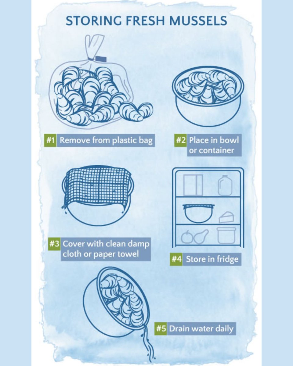 Don’t eat them all at once!

Here’s how to keep your #PEIMussels fresh for later:

➡️ Out of plastic
➡️ Into a bowl (not sealed!)
➡️ Cover with a damp cloth
➡️ Chill in the fridge for a few days

Pro tip: they should smell like the ocean 🌊 — never fishy! #MusselMonday
