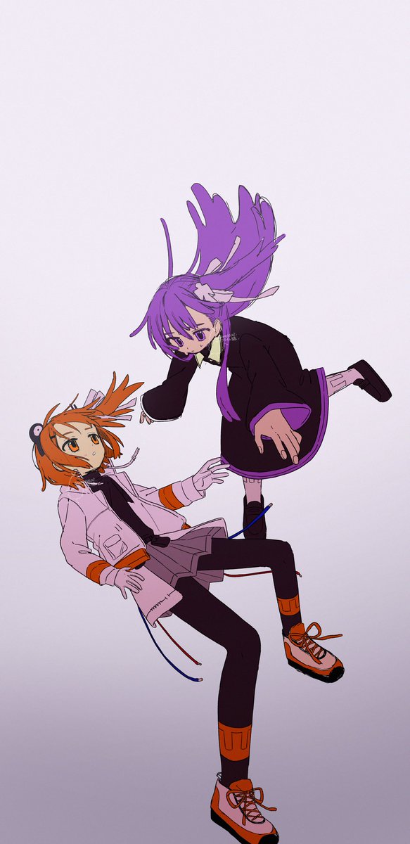 🧡💜  #足立レイ  #九十九シオン
