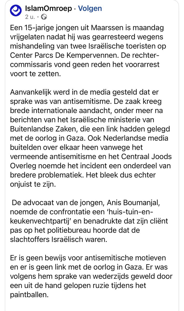 Gewoon een ordinaire ruzie en geen antisemitisme! Zie hier andermaal hoe er wordt geframed met grove leugens!