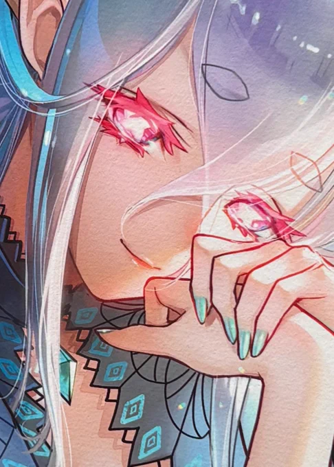 最終再臨展めっっっっっっちゃ良…でした… とにかく推し達の瞳が綺麗…アップにしてもガビガビしない、とても綺麗な瞳…あそこに住みたい…………
