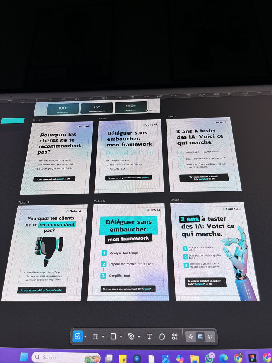 Today's progress....LinkedIn posts

Here are some of the designs for the AI brand I mentioned earlier.

Moving most of my client's works to figma for easier collaborations and feedbacks.

It's past 6... What have you done today?