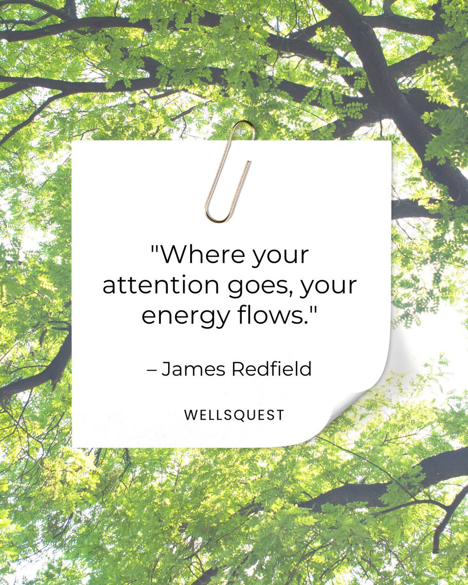 Focus fuels energy. Protect where you place your attention and watch your productivity rise.
#WellsQuest #MindfulLeadership