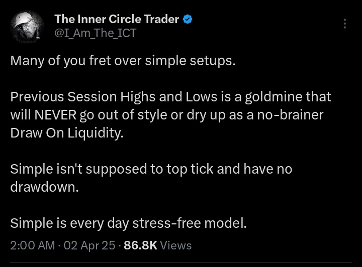 A word of Advice 
From <a href="/I_Am_The_ICT/">The Inner Circle Trader</a>