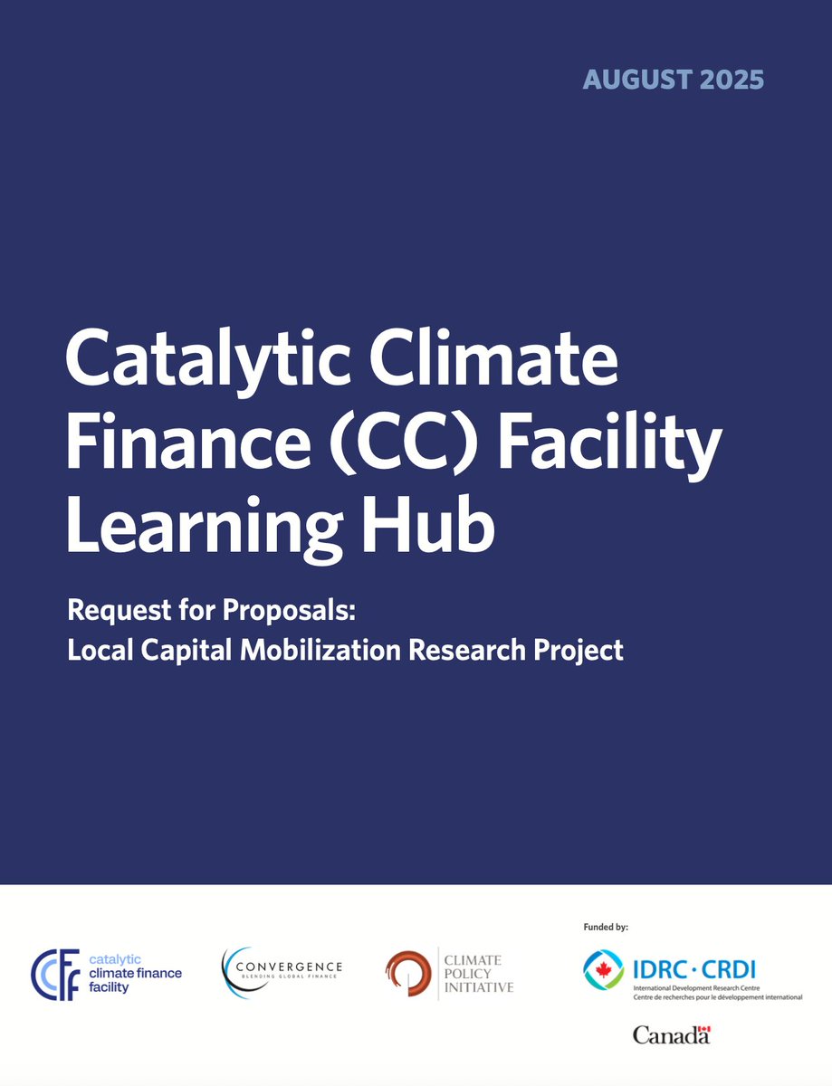 Catalytic Climate Finance Facility tweet media