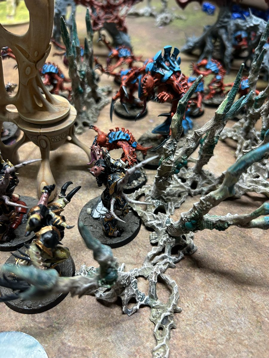 averagepaints's tweet image. Catching up on Warhammer, I mean life, after a busy weekend and I did manage to play a game last week! Took my Chaos Space Marine Crusade force into the Tyranids! A tight start but then the boys in black connected and not much was left after turn 3… #WarhammerCommunity