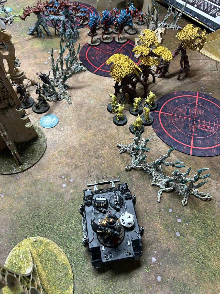 averagepaints's tweet image. Catching up on Warhammer, I mean life, after a busy weekend and I did manage to play a game last week! Took my Chaos Space Marine Crusade force into the Tyranids! A tight start but then the boys in black connected and not much was left after turn 3… #WarhammerCommunity
