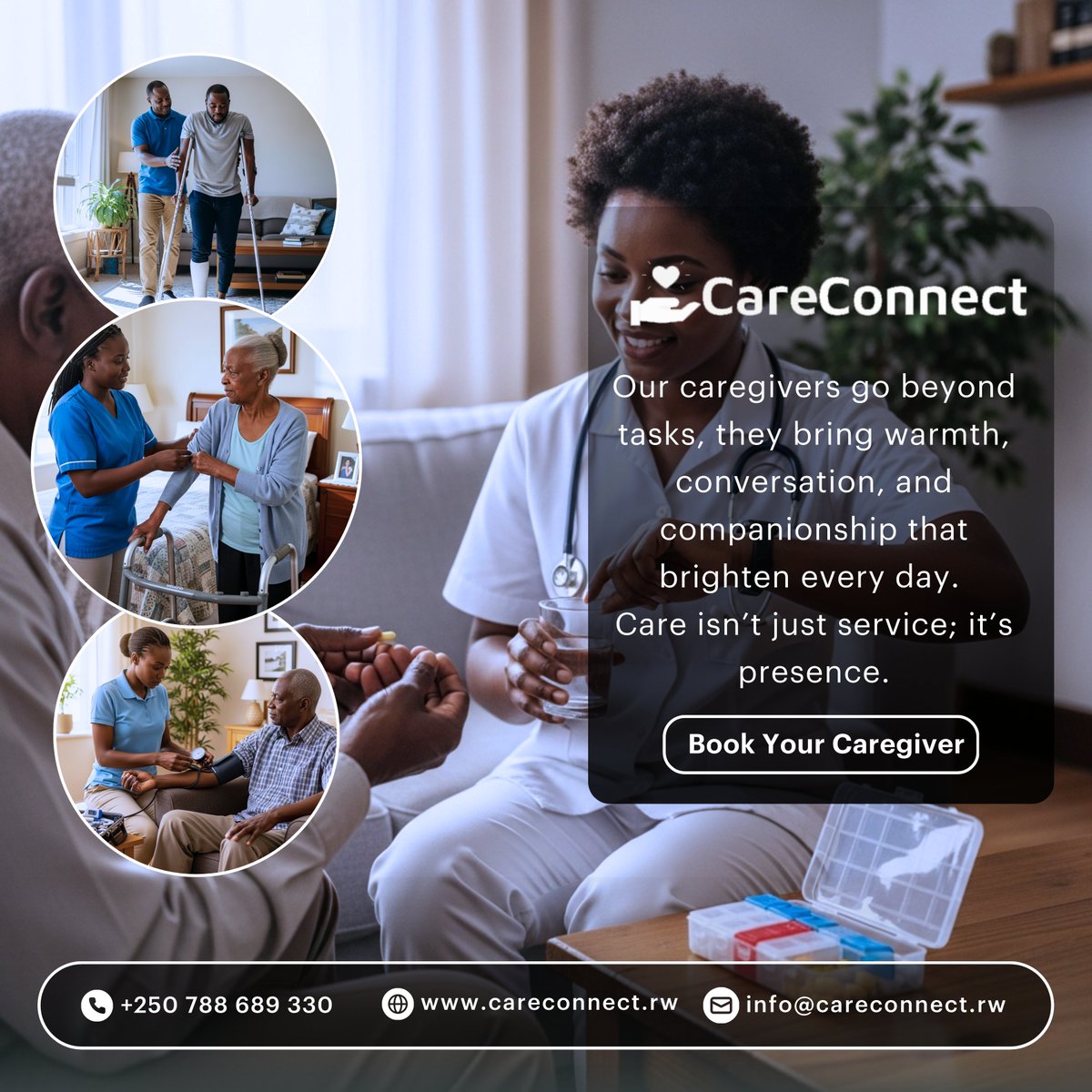 Careconnectrw's tweet photo. With CareConnect, your loved ones are never alone. 💙 #CareConnectRW #CompassionInAction #TrustedCare #caregiver #caregiving https://t.co/xpdHgIr53N